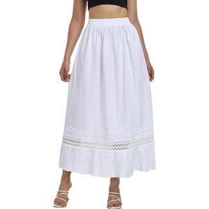 2105 Mexican Skirt Fiesta Theme Party Skirt Maxi Lace Traditional Dannce